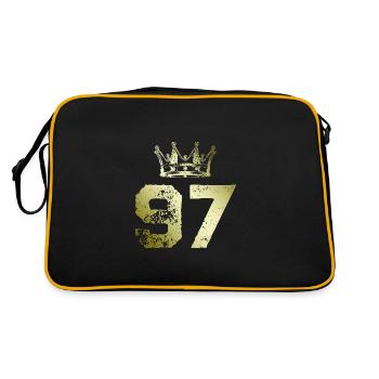 97 Couronne numérique - Sac Retro - noir/or - Dos