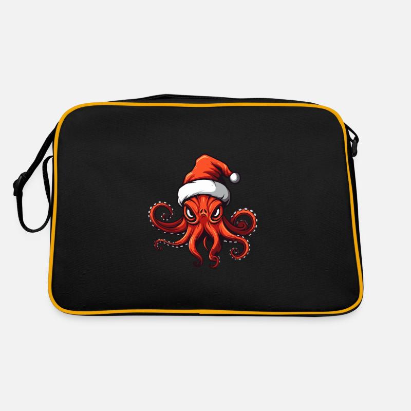 Oktopus Krake Weihnachten Tier Retro Tasche