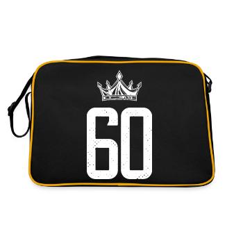 60 Couronne de nombre - Sac Retro - noir/or - Dos