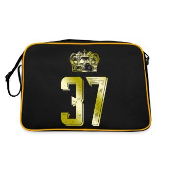 37 Number crown - Retro Bag - black/gold - Back