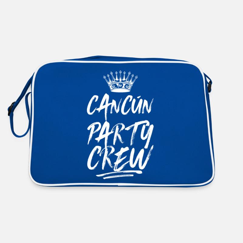 Cancun Party Crew Spruch Retro Tasche