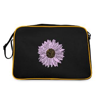 Fleur fleur pastel fleurs fleurs pastel lilas - Sac Retro - noir/or - Dos