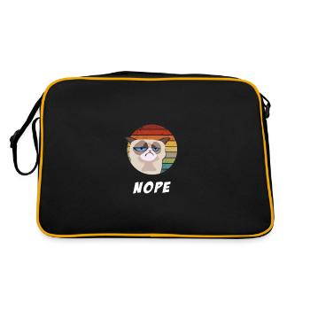 Chat au design rétro - Sac Retro - noir/or - Dos