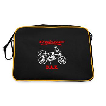 Moped Motorrad Kult Dax - Retro Tasche - Schwarz/Gold - Hinten