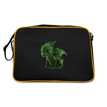 Green Baby Dragon - Retro Bag - black/gold - Back