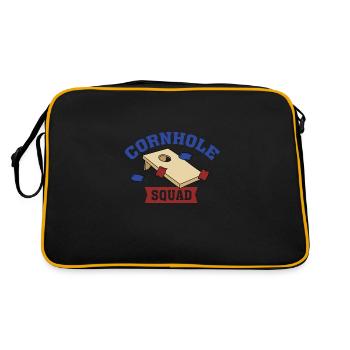 Cornhole Squad Ironic Quote Sack Tossing - Retro Bag - black/gold - Back