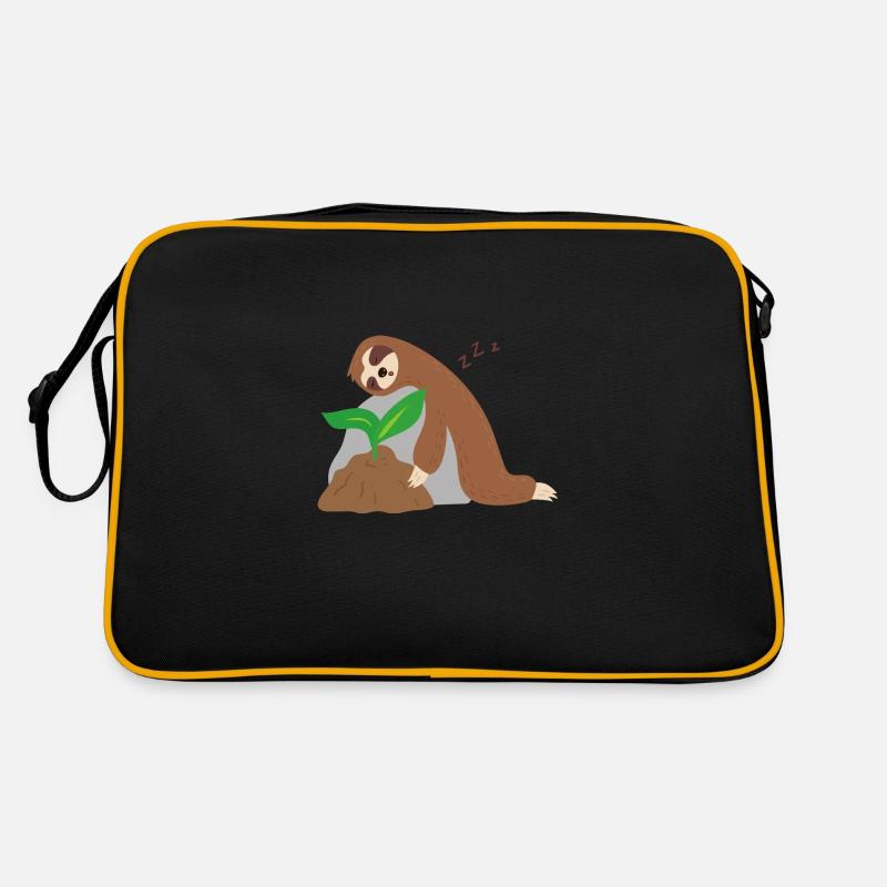 Sloth Hiking Sleeping Cute Tired Lazy Sloth Retro Bag
