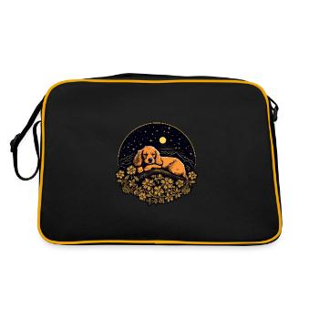 Chien endormi - Sac Retro - noir/or - Dos