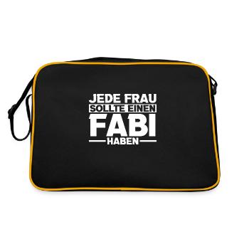 Fabien - Sac Retro - noir/or - Dos