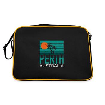 PERTH - AUSTRALIA - Retro Bag - black/gold - Back