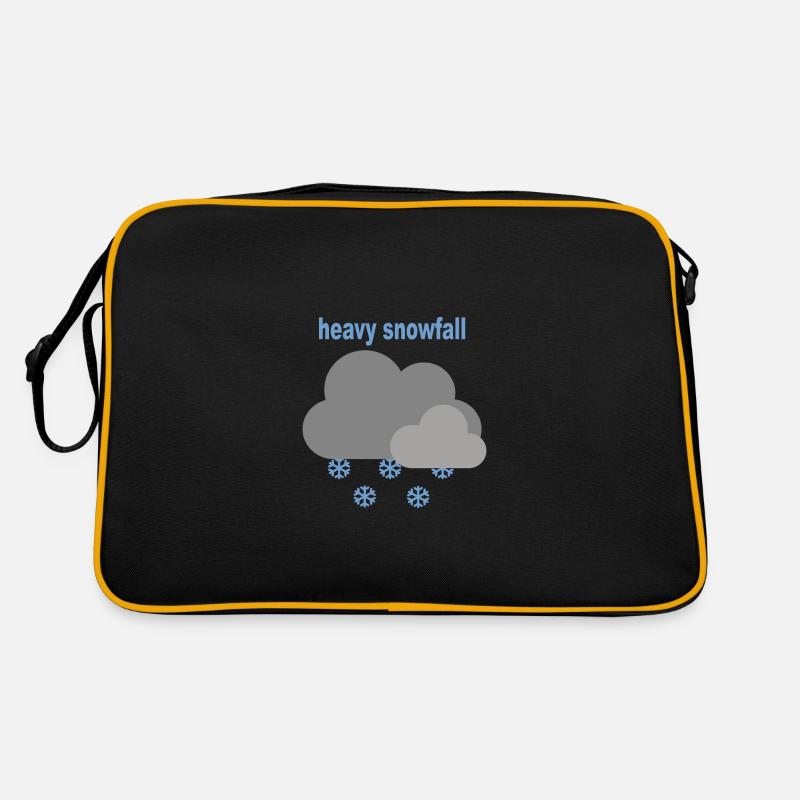 heavy snowfall Retro Bag
