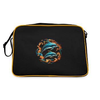 Dauphins - Sac Retro - noir/or - Dos
