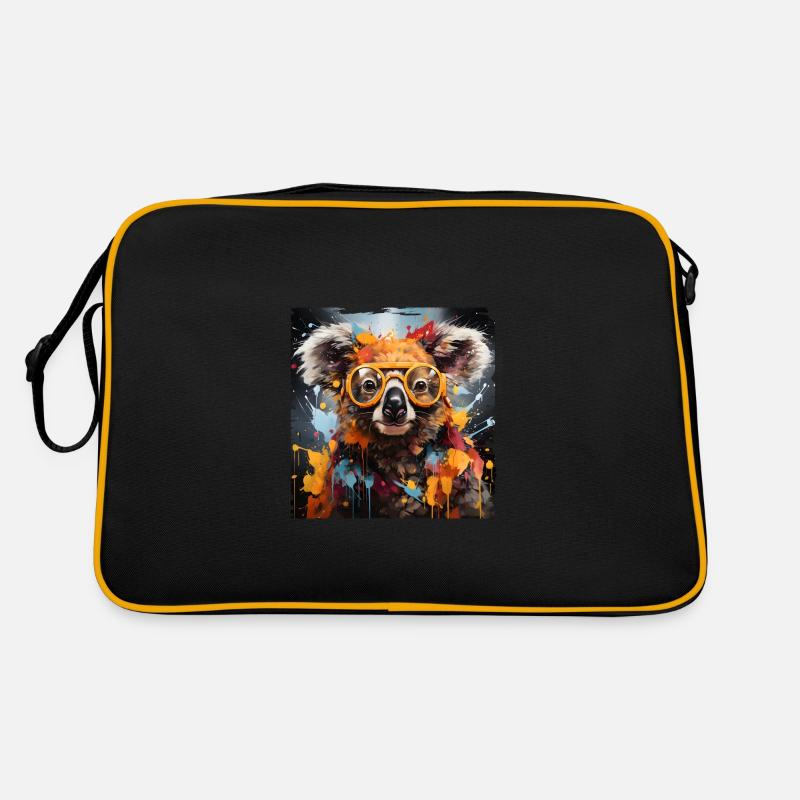 Koala Graffiti - Retro Tasche - Schwarz/Gold
