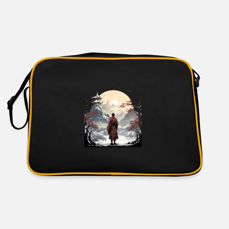 Samouraï dans un paysage enneigé Sac Retro