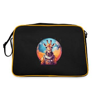 Giraffe - Retro Tasche - Schwarz/Gold - Hinten