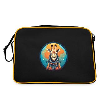 Giraffe - Retro Tasche - Schwarz/Gold - Hinten