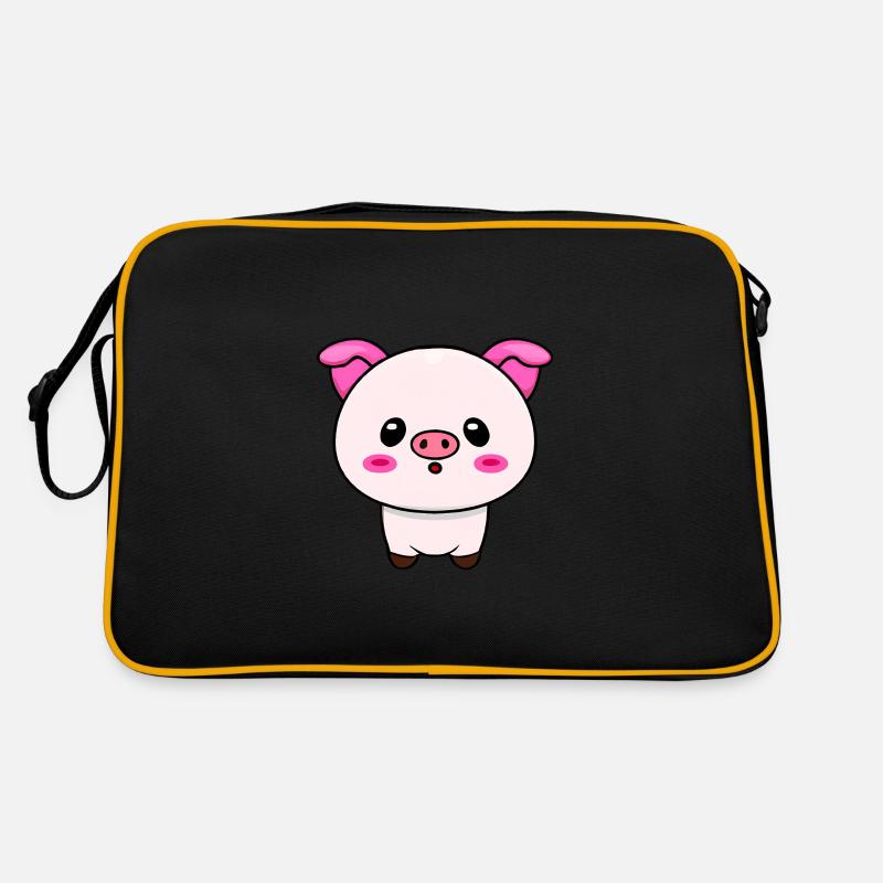 Cute Kawaii Pig - Charming Design Retro Bag