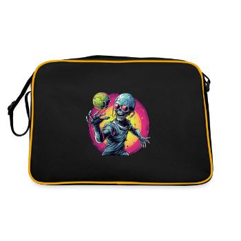 Alien for Halloween: Basketball & Tennis Ball Adventure - Sac Retro - noir/or - Dos