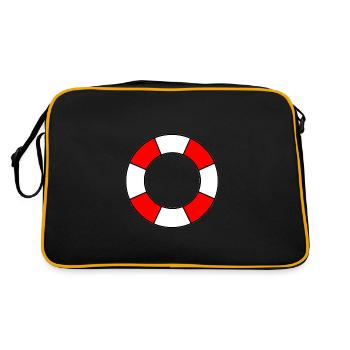 Bouée de sauvetage Sauveteur Sauveteur - Sac Retro - noir/or - Dos