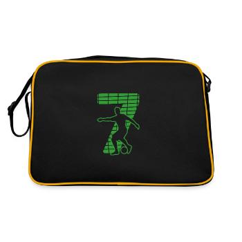 soccer sport soccer soccer field - Retro Bag - black/gold - Back