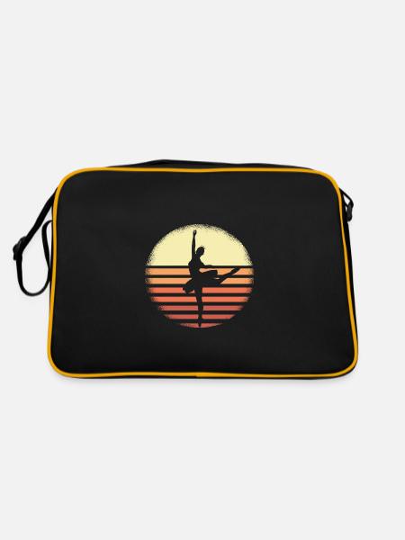 Silhouette de ballerine de ballet – - Sac Retro - noir/or - Dos
