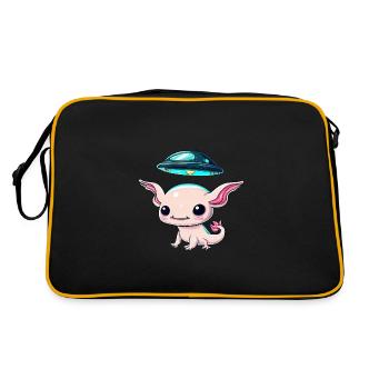 Enlèvement d’un axolotl par un extraterrestre - Sac Retro - noir/or - Dos