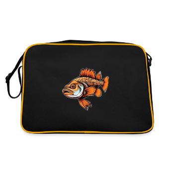 Zander Fish – Conception de pêche respectueuse de la nature - Sac Retro - noir/or - Dos