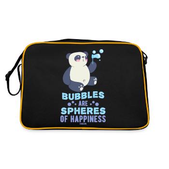 Panda aime les bulles de savon - Sac Retro - noir/or - Dos
