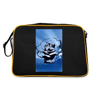 Dark Blue Sky Flower - Retro Bag - black/gold - Back