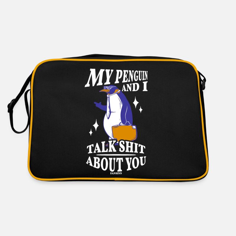 Mon pingouin et moi parlons de merde à propos de toi Sac Retro