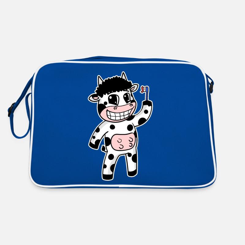 Vache avec brosse à dents Sac Retro