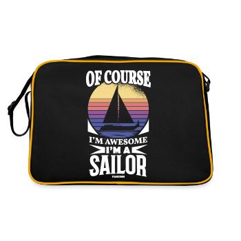 Sailor Sailing Sailboat Funny Dictons Cadeau - Sac Retro - noir/or - Dos