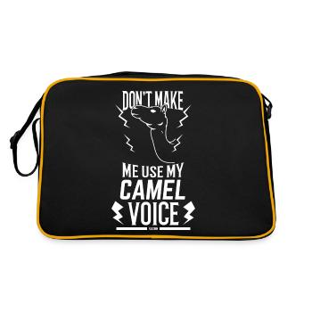 Ne me faites pas utiliser ma voix de chameau - Sac Retro - noir/or - Dos