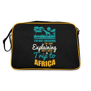 Cadeau de vacances en Afrique - Sac Retro - noir/or - Dos