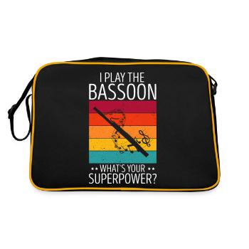 Bassoonist design for woodwind orchestra - Retro Bag - black/gold - Back