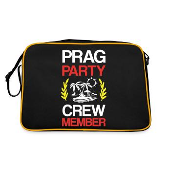 Prag Party Crew - Retro Tasche - Schwarz/Gold - Hinten