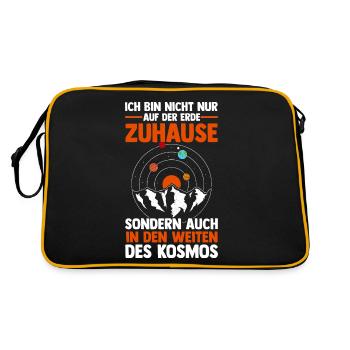 Astrologie, Astrologue, Astronaute, Univers, Espace - Sac Retro - noir/or - Dos