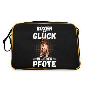 Chien AllemandBoxer Allemand - Sac Retro - noir/or - Dos