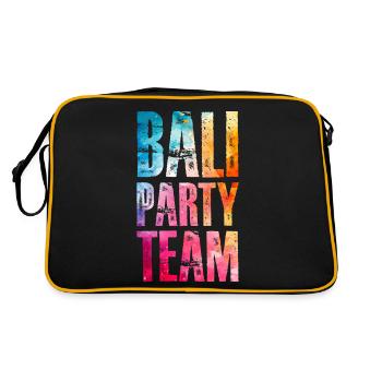 Bali Party Team Colorful - Retro Bag - black/gold - Back