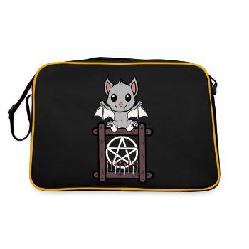Halloween Bat Witching Hour Horror - Retro Bag - black/gold - Back