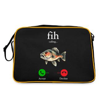 Fih Calling Remind me Message Decline Accept Phone - Sac Retro - noir/or - Dos
