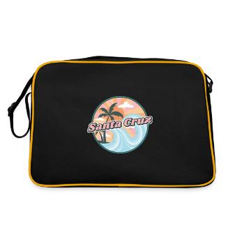 Santa Cruz Californie 70s 80s Coucher de soleil - Sac Retro - noir/or - Dos