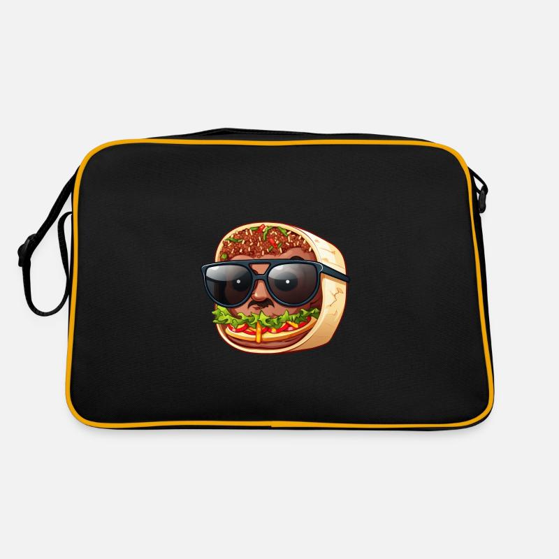 Cool kawaii doner kebab avec lunettes de soleil Sac Retro