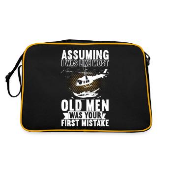 Helicopter Pilot - Retro Bag - black/gold - Back