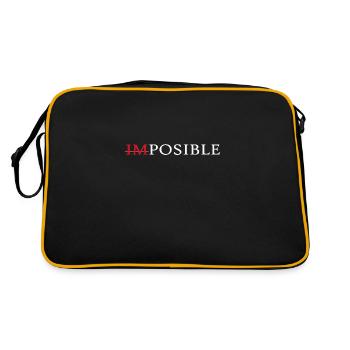 IMPOSIBLE blanco - Retro Tasche - Schwarz/Gold - Hinten