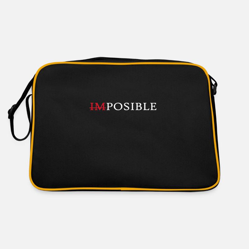 IMPOSIBLE blanco - Retro Tasche - Schwarz/Gold