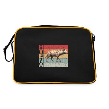 Hyäne Retro style - Retro Tasche - Schwarz/Gold - Hinten