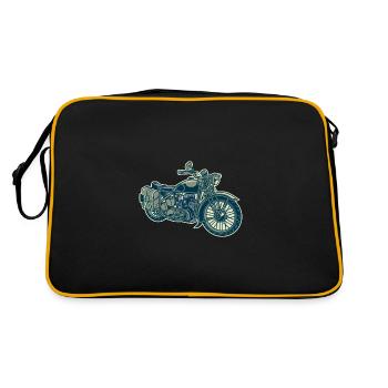 Moto moto militaire - Sac Retro - noir/or - Dos