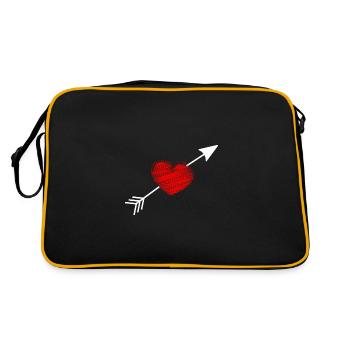 CŒUR. CŒURS. HEART. BISOU. SMACK. BISOUS. - Sac Retro - noir/or - Dos