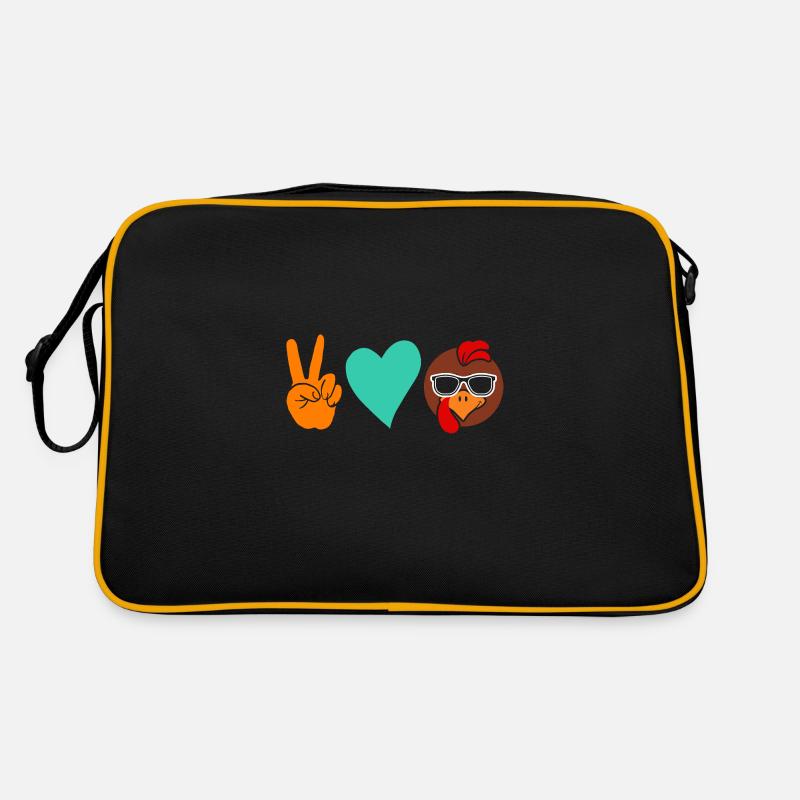 Hühner Hahn Truthahn Retro Tasche